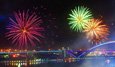 Ensaio da cerimonia de apertura fogos de artificio