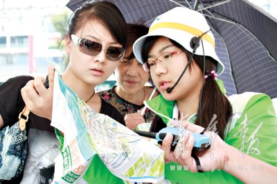 北京奥运会志愿者上海世博园续写白菜梦