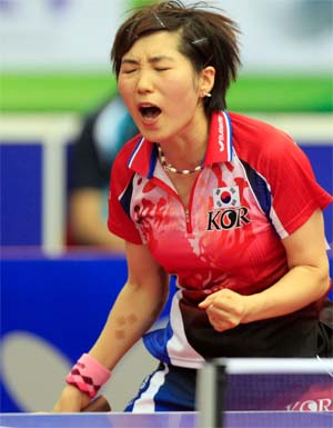 中国裔韩国乒乓球员释疑临阵换人:非事前预谋