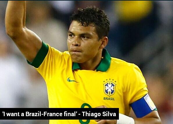 消息,在世界杯日益临近的日子,蒂亚戈-席尔瓦谈了一下他对巴西世界杯