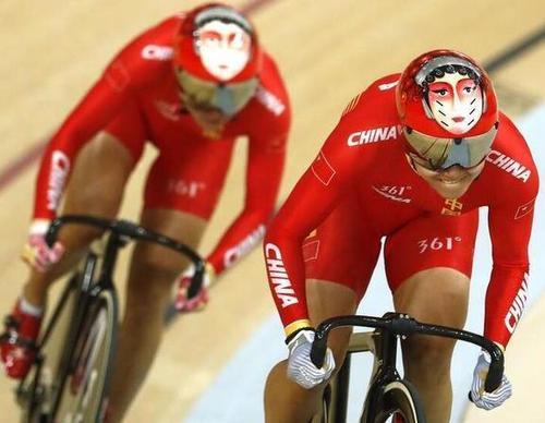 脸谱头盔闪耀里约赛场 中国速度谱写传奇_1