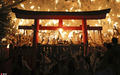 日本歌山举行盛大御灯祭 熊熊火把如火河奔流 
