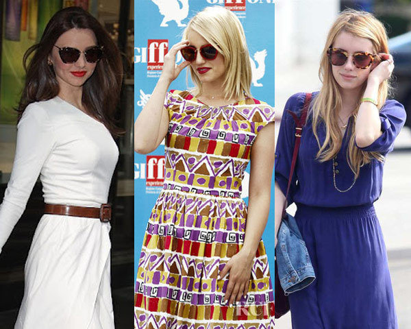 左起：米蘭達·可兒（Miranda Kerr）；迪安娜·阿格?。―ianna Agron）；艾瑪·羅伯茨（Emma Roberts）