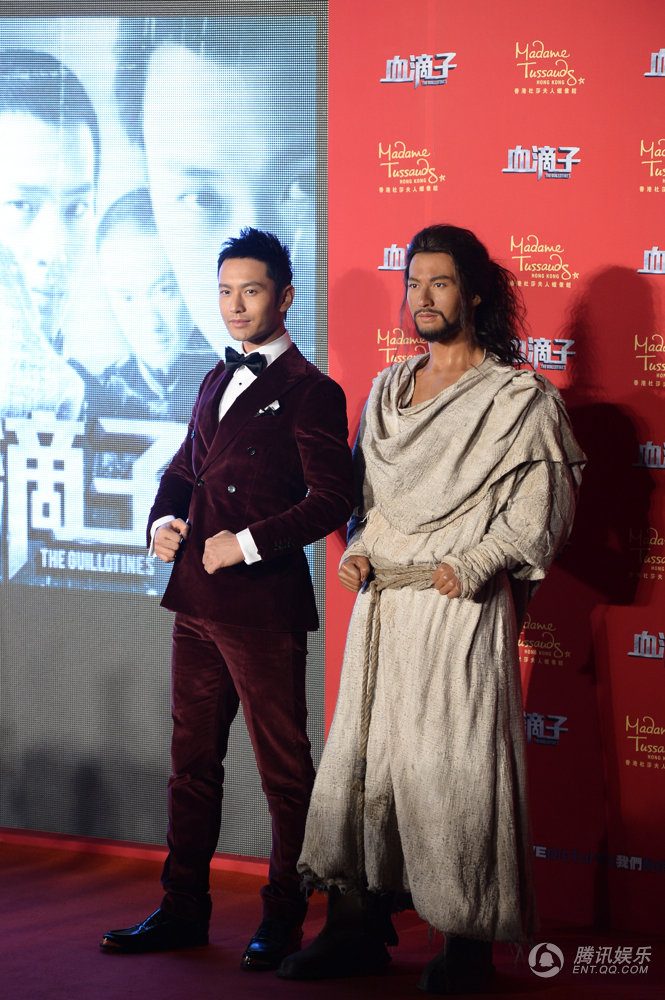 《血滴子》黄晓明蜡像揭幕 生日许愿8亿票房