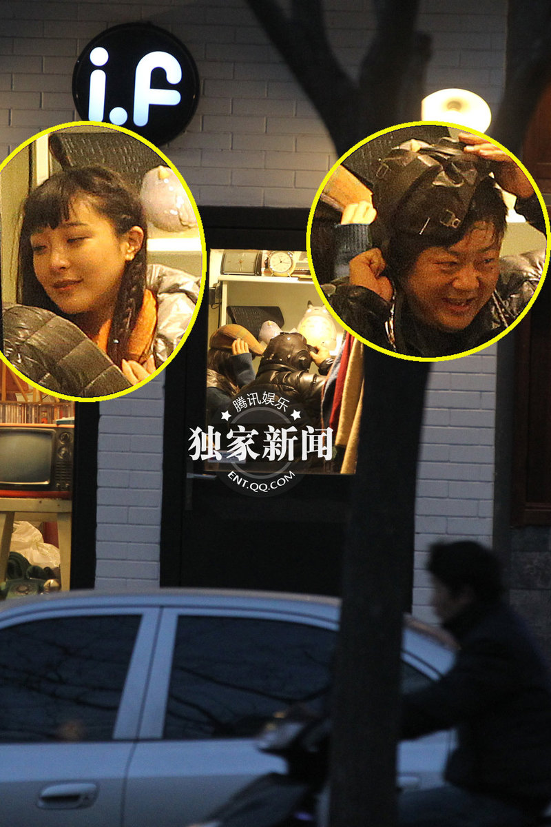 洪剑涛与神秘美女“约会” 出酒店相伴逛街图片
