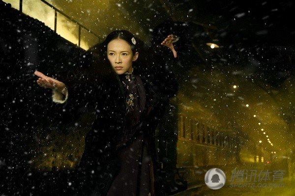 高清：章子怡学武术被压腿惨叫 师成秀拳脚图片