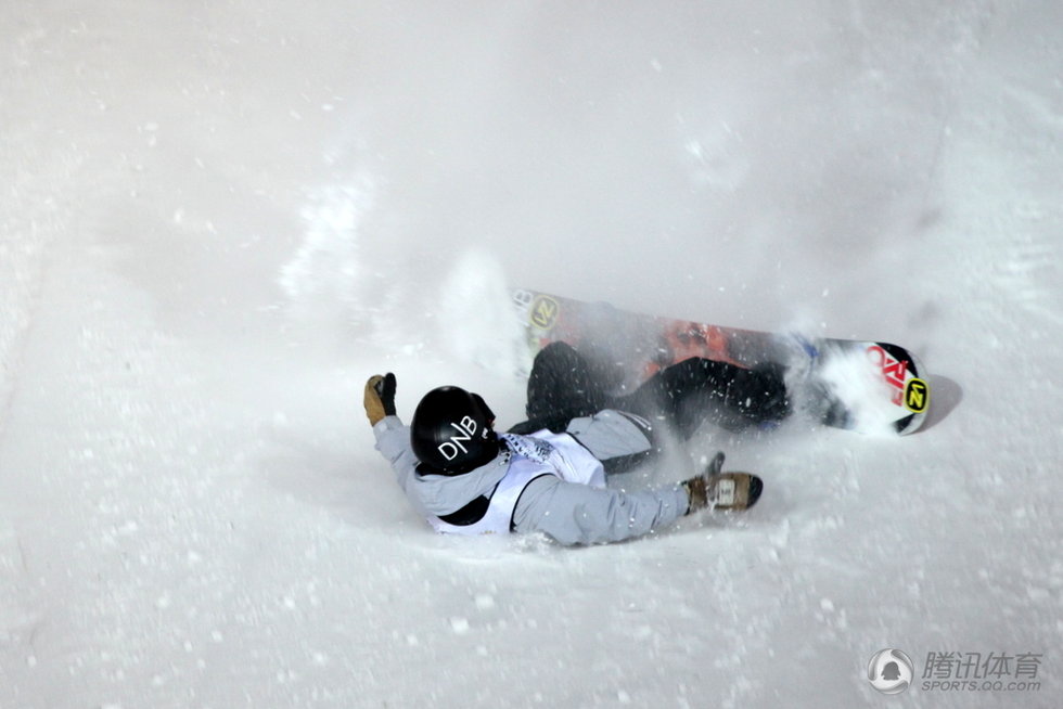 高清：鸟巢沸雪 日本16岁单板滑雪神童夺冠图片