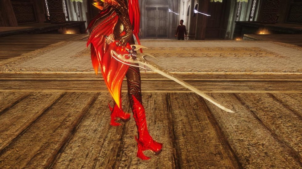 东方网-东方游戏-剑灵<em>妹子</em>乱入 <em>上古卷轴5</em>玩家