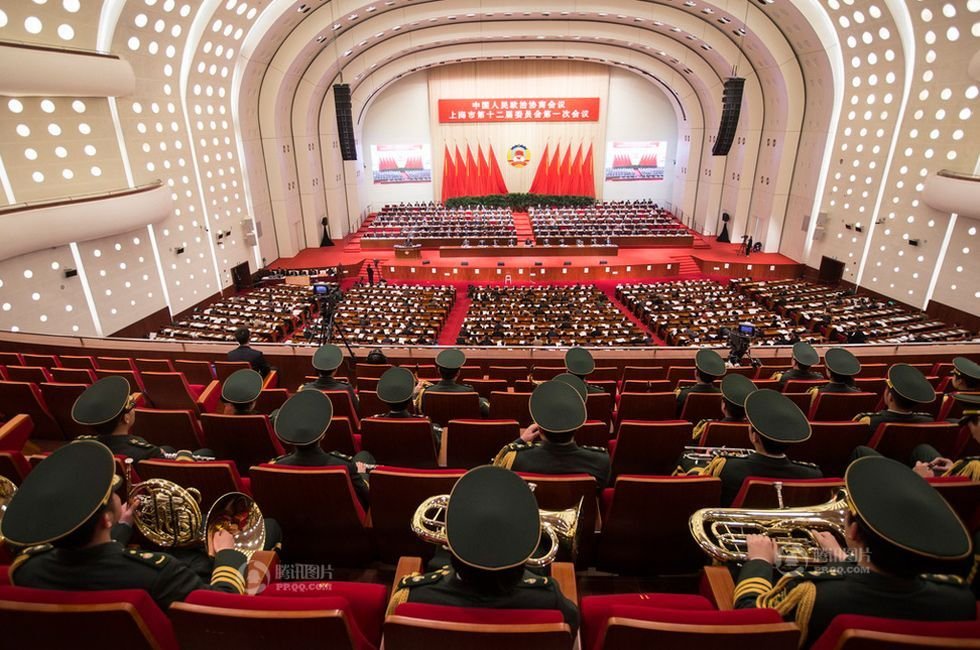 2013年1月26日,上海世博中心红厅,上海市政协十二届一次会议