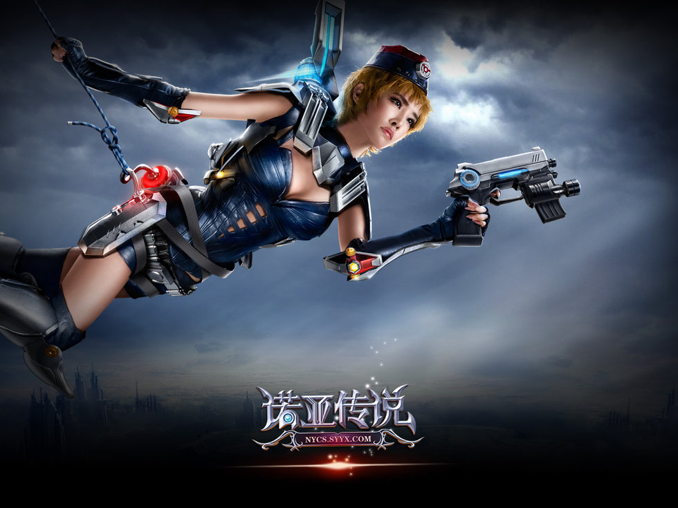 游戏-高清:蔡依林性感COS《诺亚传说》枪械师