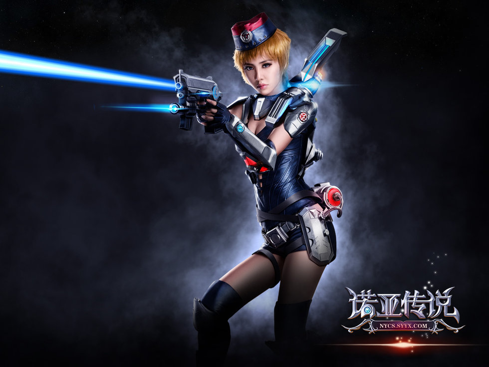 游戏-高清:蔡依林性感COS《诺亚传说》枪械师