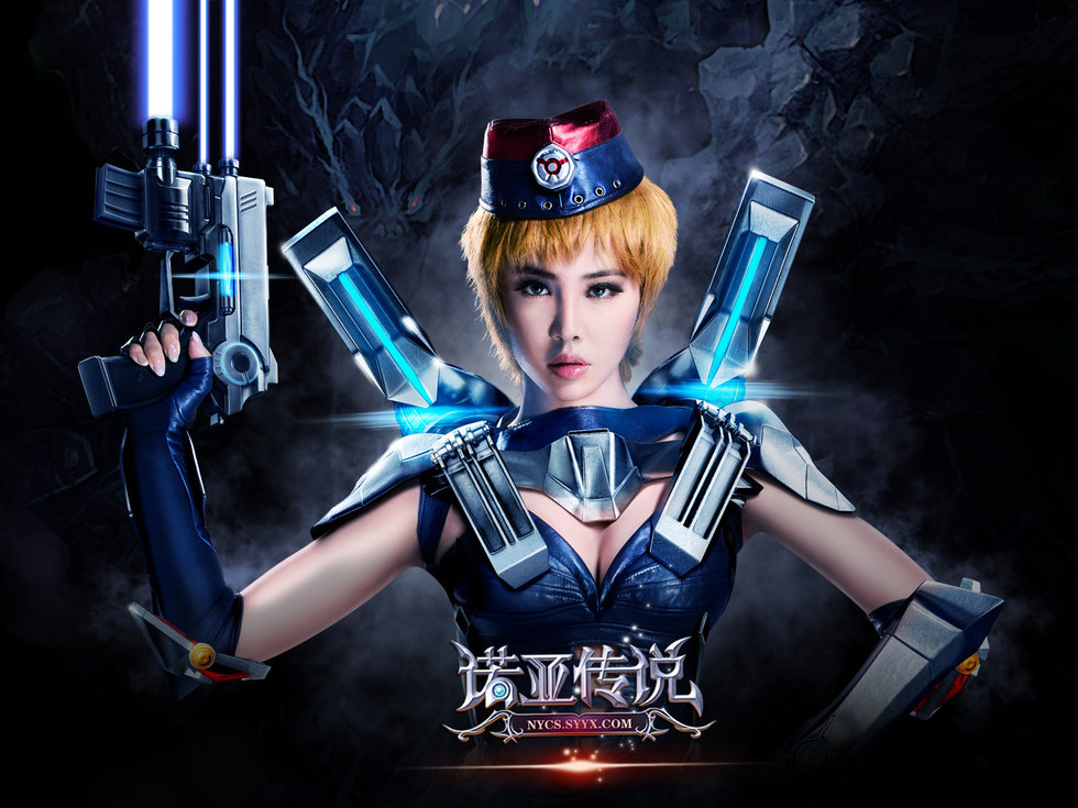 游戏-高清:蔡依林性感COS《诺亚传说》枪械师