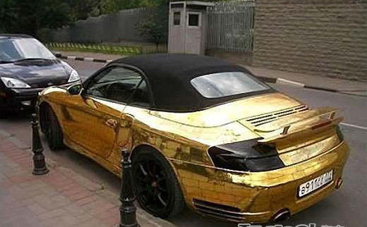 纯黄金版保时捷图赏 整车价值过亿