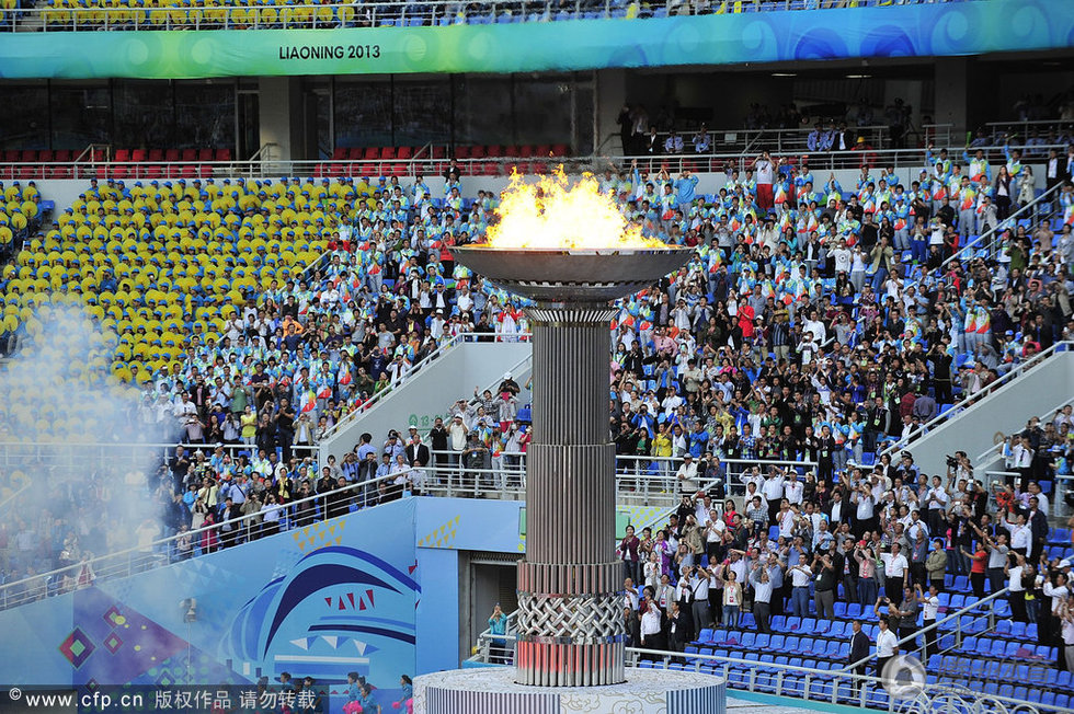 高清:第12届全运会开幕 主火炬点火仪式举行-全