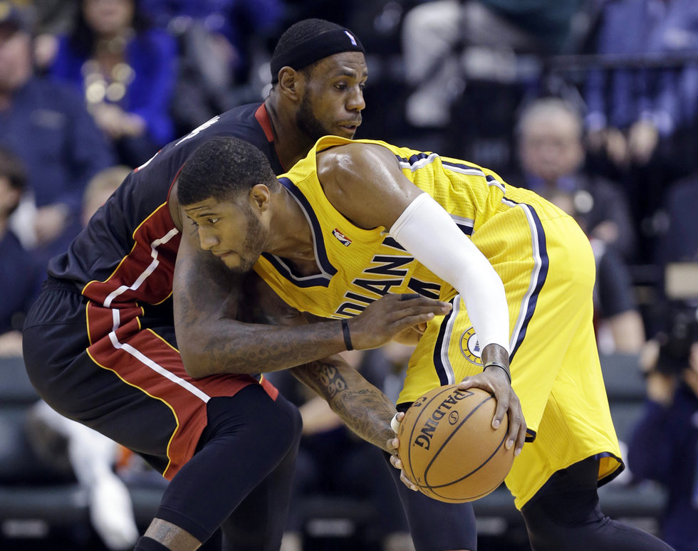 热火vs步行者 詹皇PK保罗乔治