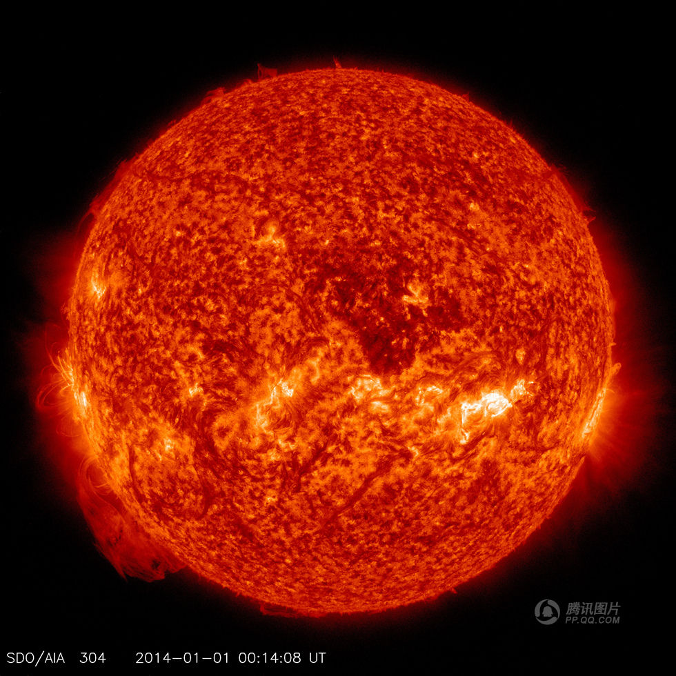 高清:nasa发布新年第一批震撼太阳图像