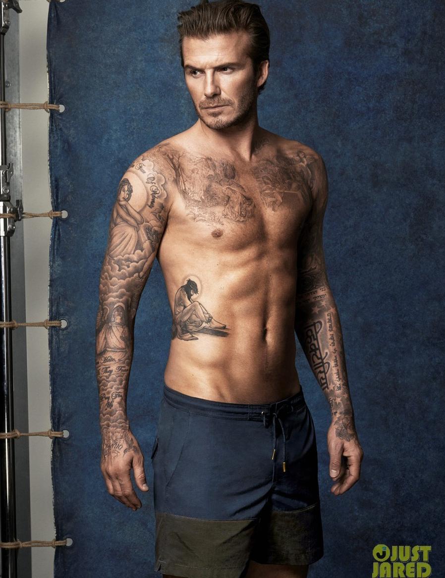 贝克汉姆赤膊上阵拍摄泳装广告