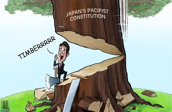 插画师罗杰的日本政治讽刺画