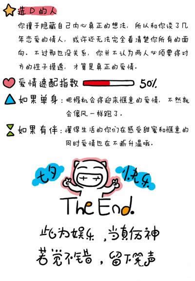 漫画七夕爱情小测试
