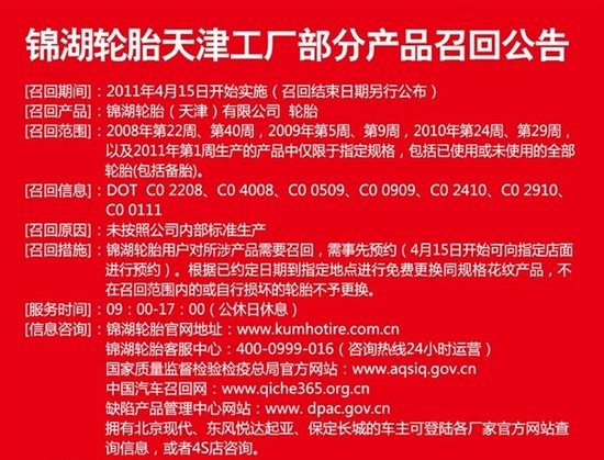 锦湖轮胎检测全程实录 七种情况不予更换