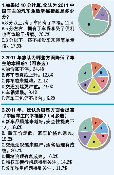 2010年车主幸福指数无增长 车民伤不起