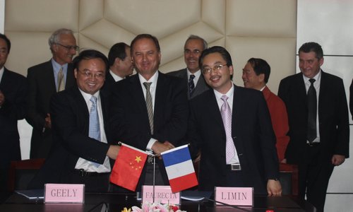 吉利集团与法国佛吉亚将共建零部件公司