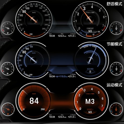 亮点一:可编程全彩色液晶显示仪表盘