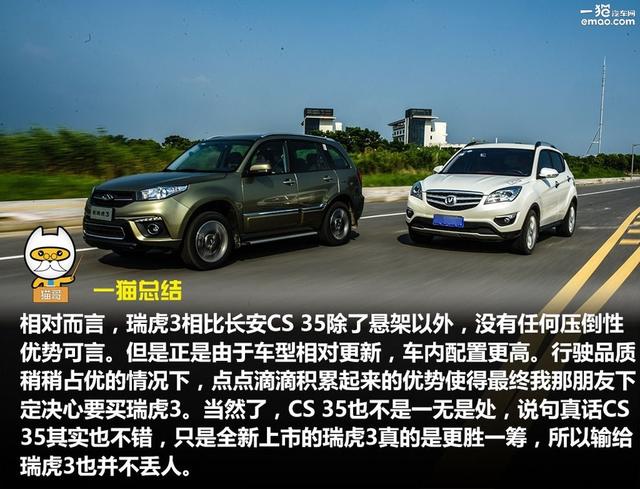 15万买什么车好 瑞虎3对比长安CS35