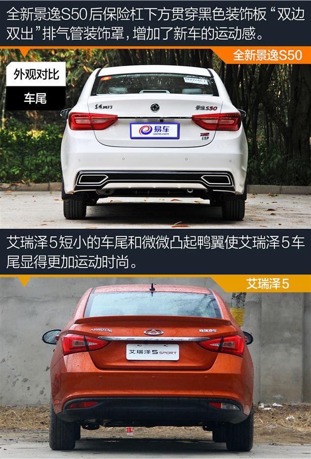 7-10万自主紧凑轿车选谁 全新景逸S50对比艾瑞泽5