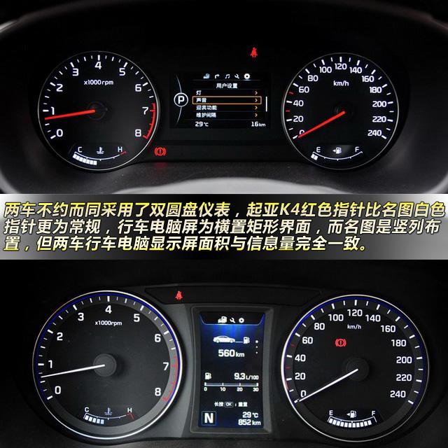 起亚k4对比现代名图 亲兄弟明算账