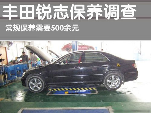 丰田锐志保养调查 常规保养需要500余元