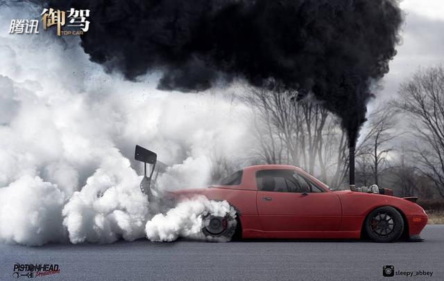 Miata MX-5柴油漂移车曝光 黑白烟雾缭绕