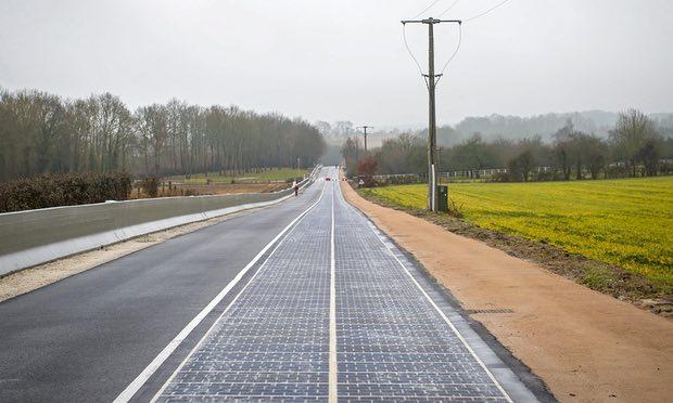 法国建成世界首条太阳能公路 一公里耗资3千万
