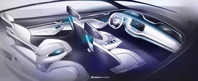 斯柯达VISION E内饰效果图 上海车展亮相