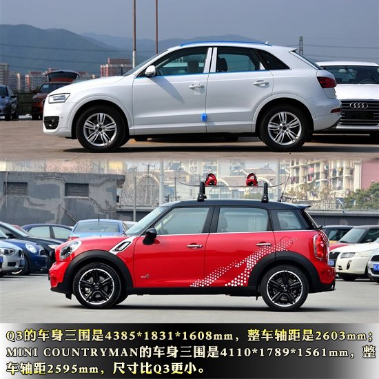 谁是最个性的SUV 奥迪Q3对比MINI COUNTRYMAN