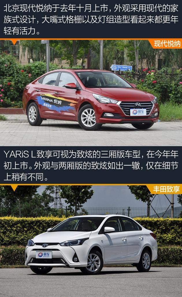 北京现代悦纳对比丰田YARiS L致享 居家使用谁更值？