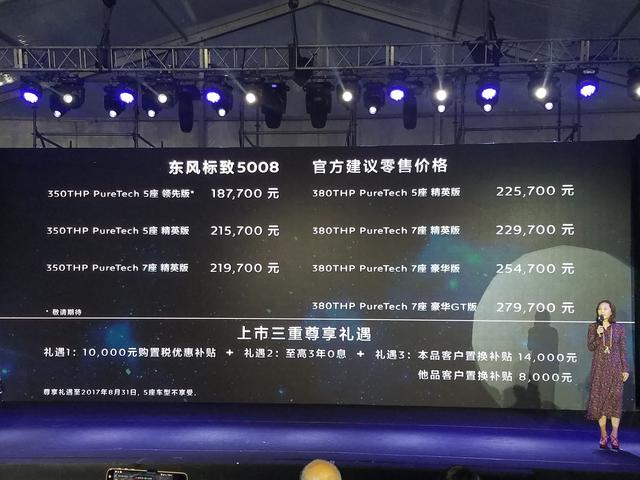 东风标致5008正式上市 售价18.77-27.97万元