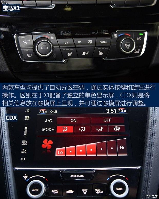 优势差异明显 讴歌cdx静态对比宝马x1