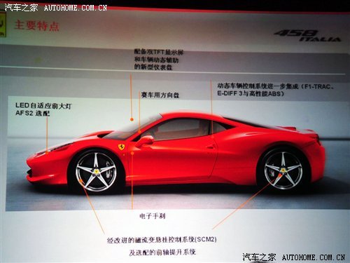 红鲨亮相!法拉利458 Italia技术讲解会