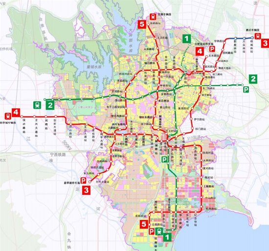 合肥地铁3,4,5号线具体站点公布 规划已获批复