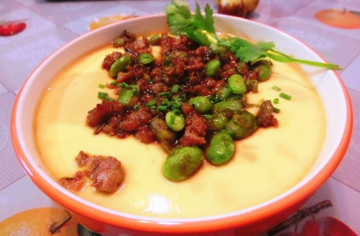 宝宝营养餐：肉沫豆腐蛋羹