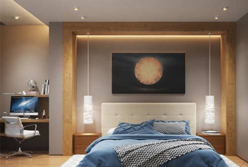 卧室里那暖暖的灯光 带你尽享柔情惬意