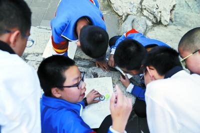 中学生定向越野综合实践课走进景山公园