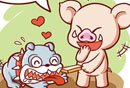 Memberi makan anjing itu apabila peringatan sedih mengalami