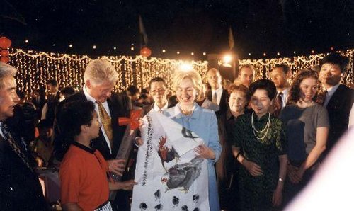 1998年6月25日-7月3日,美国总统克林顿访华.