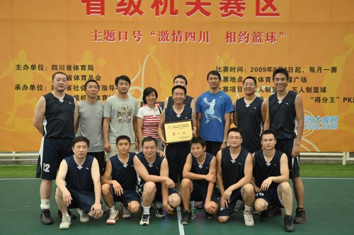 八月五人制足球中年组冠军:四川卫生篮球队_热