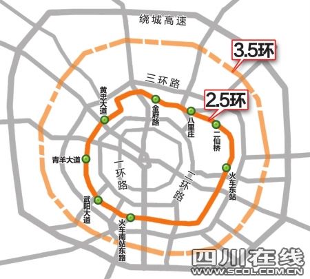 成都2.5环地图