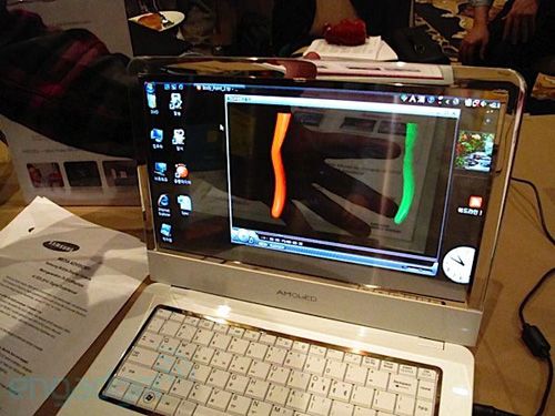 CES2010:三星发布最新款透明屏幕笔记本_家
