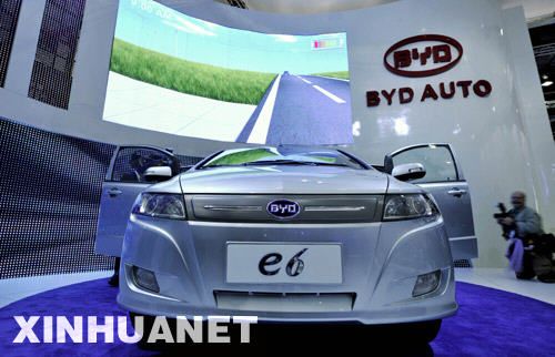 现场直击:比亚迪新型电动车亮相北美车展_汽车