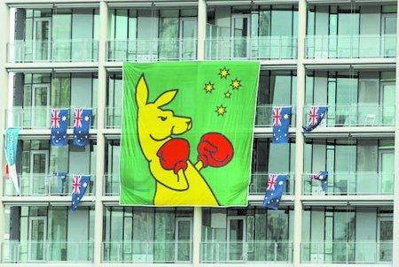 运动员村挂袋鼠旗澳大利亚代表团惹风波